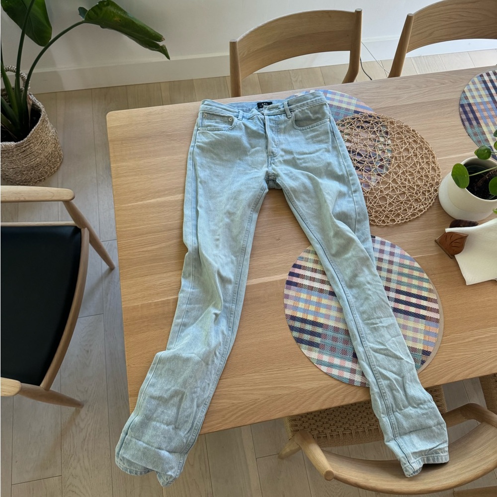 Apc light wash jeans men’s size 28 slim fit